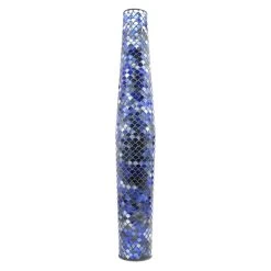 Multicolor Metal Mosaic Floor Vase, 36"