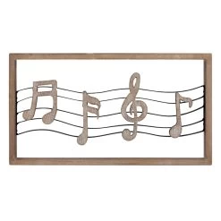 Music Staff Notes Wall Art, 19x11