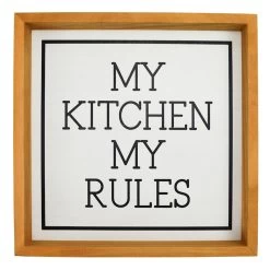 My Kitchen My Rules Wall Art, 12"