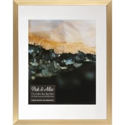 Pick & Mix Gold Linear Profile Float Wall Frame, 8x10