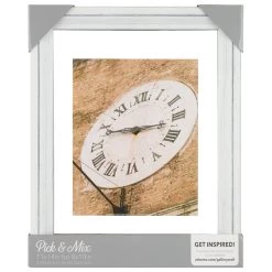 Pick & Mix Whitewash Ridged Floating Frame, 11x14