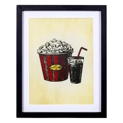 Popcorn Soda Wall Art, 11x14