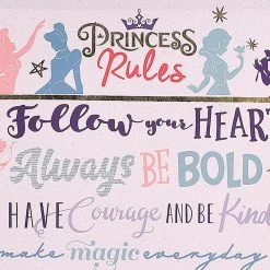 Princess Rules Canvas Wall Art, 16" -Home Decor Store princess rules canvas wall art 16 2