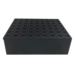 Providence Black Rattan Wood Box, 9x7