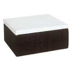 Providence Black & White Seagrass Box, 5.5"