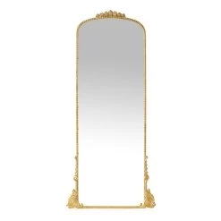 Providence Ornate Gold Metal Leaner Mirror, 31x71