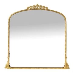 Providence Ornate Gold Metal Wall Mirror, 39x39