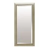 Rectangle Solid Wood Beaded Champagne Floor Mirror, 32x68