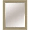 Rectangle Solid Wood Quad Beads Champagne Wall Mirror, 36x46