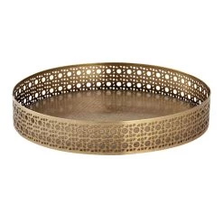 Round Key Scroll Decorative Tray, Small