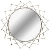 Round Wire Framed Wall Mirror, 27x28