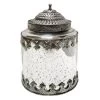 Silver Antique Mercury Jar, 8.5"