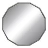 Silver Dodecagon Wall Mirror, 27"