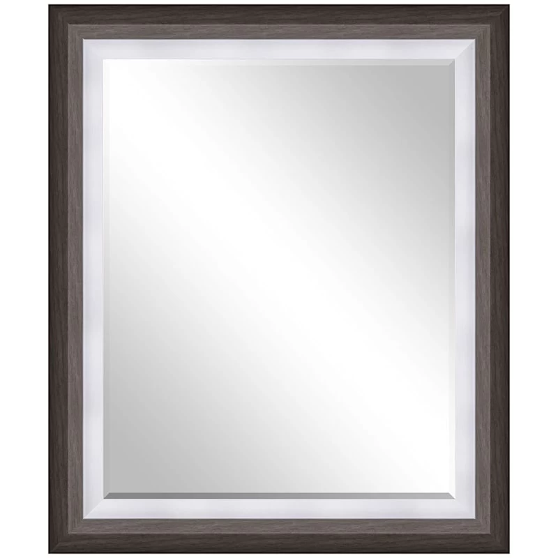 Silver & Grey Wall Mirror, 21x25 1 Silver & Grey Wall Mirror, 21x25