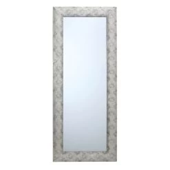 Silver Raised Dots Framed Wall Mirror, 24x58