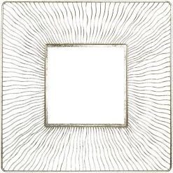 Square Wire Framed Wall Mirror, 27x28