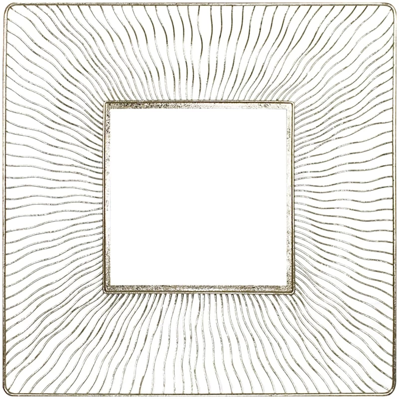 Square Wire Framed Wall Mirror, 27x28 1 Square Wire Framed Wall Mirror, 27x28