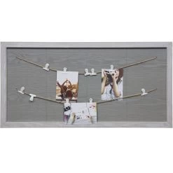 String Collage Frame With Metal Photo Clips, 16x31