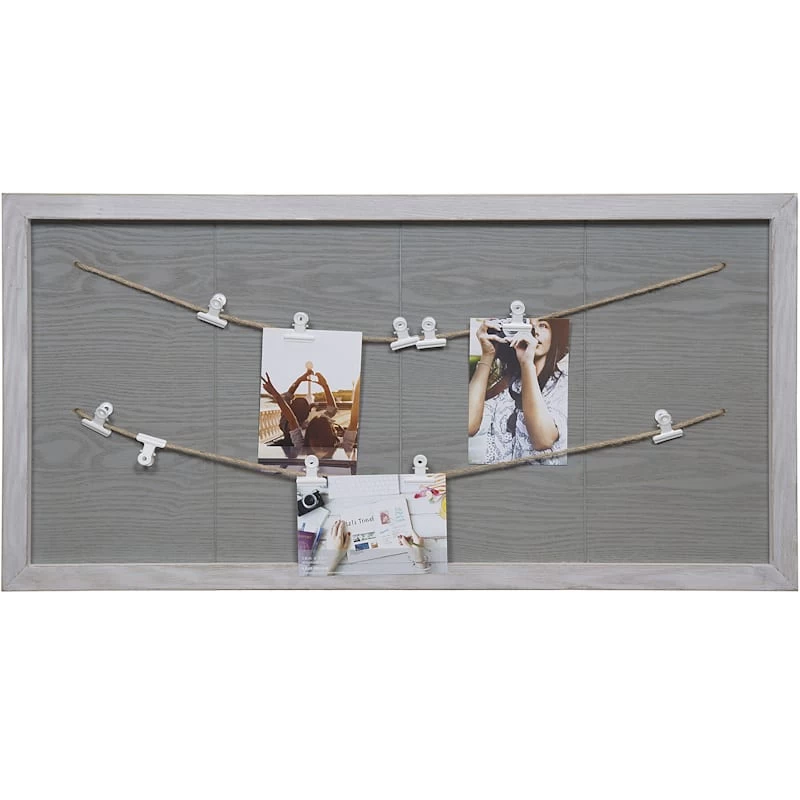 String Collage Frame With Metal Photo Clips, 16x31 1 String Collage Frame With Metal Photo Clips, 16x31
