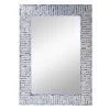 Tracey Boyd Blue & Mother-of-Pearl White Wall Mirror, 28x39