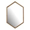 Tracey Boyd Gold Trim Hexagon Wall Mirror, 12x19.5
