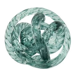 Tracey Boyd Green Glass Knot Decor, 5"