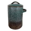 Tracey Boyd Textured Green Ceramic Jar With Lid, 7"