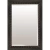 Triple Beaded Brushed Platinum Wall Mirror, 30x36