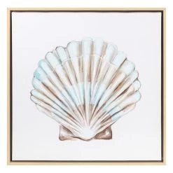 Ty Pennington Framed Shell Canvas Wall Art, 12"