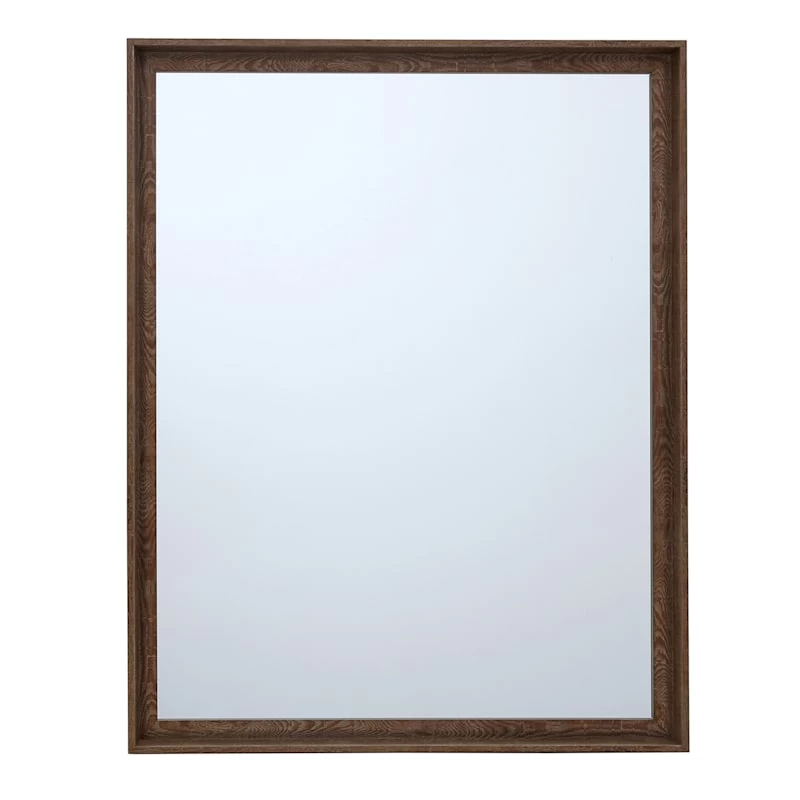 Warm Walnut Wall Mirror, 22x28 1 Warm Walnut Wall Mirror, 22x28