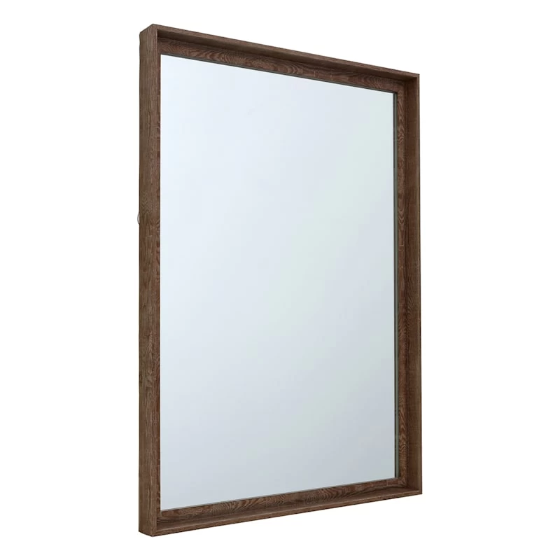 Warm Walnut Wall Mirror, 22x28 2 Warm Walnut Wall Mirror, 22x28 - Image 2
