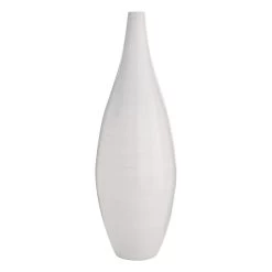 White Bamboo Vase, 36"