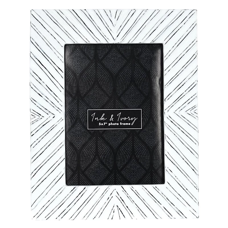 White & Black Tabletop Photo Frame, 5x7 1 White & Black Tabletop Photo Frame, 5x7