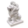 White Ceramic Lion, 7"