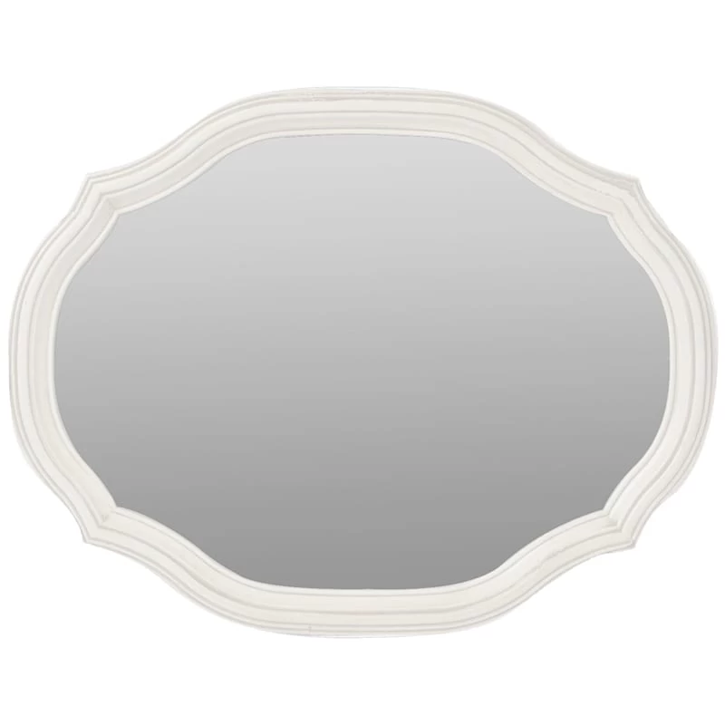 White Framed Accent Wall Mirror, 13x17 1 White Framed Accent Wall Mirror, 13x17