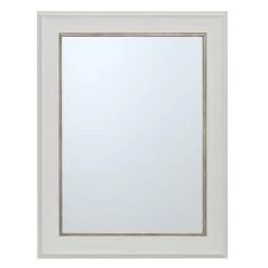 White & Gold Framed Wall Mirror, 22x28