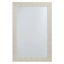 White & Gold Textured Wall Mirror, 24x36