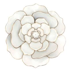 White Metal Flower Wall Decor, 20"