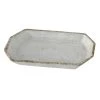 White Metal Trinket Tray, 8x4