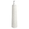White Patterned Bottle Floor Vase, 36"