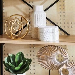 White Round Decorative Box, 6" 8 White Round Decorative Box, 6" -Home Decor Store white round decorative box 6 3