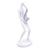 White & Silver Saxophone Player Figurine, 12"