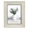 White With Gold Edge Tabletop Photo Frame, 4x6