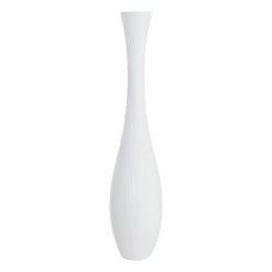 White Wooden Floor Vase, 36"
