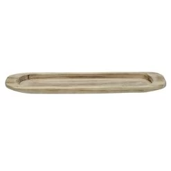 Whitewashed Wood Decorative Tray, 24x5