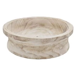 Whitewashed Wood Tray, 14"