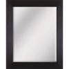 Woodgrain Embossed Espresso Framed Beveled Wall Mirror, 28x34