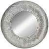 Woven-Look Studio Round Wall Mirror, 24"